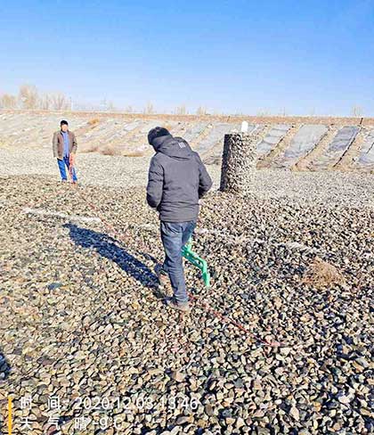 土工膜完整性雙電極檢測